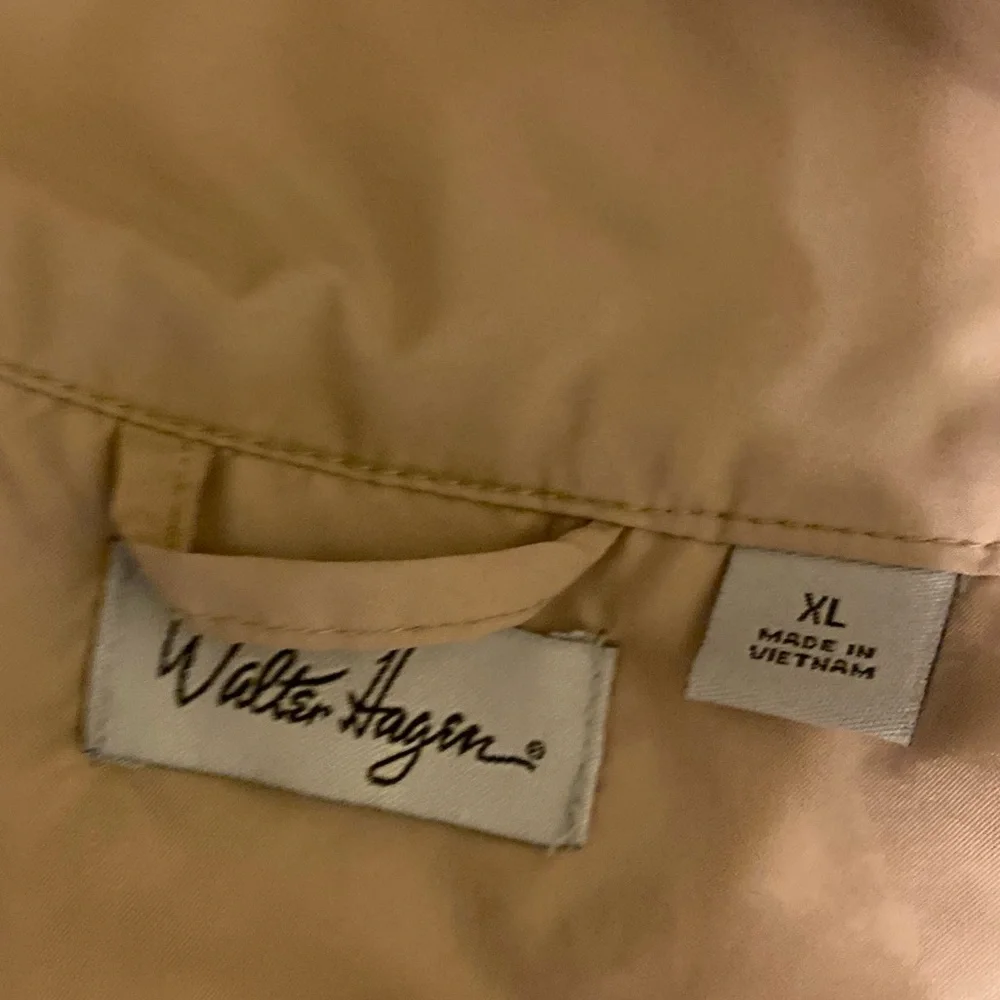 Walter Hagen - Men's Tan Windbreaker Lined Jacket, Size: XL